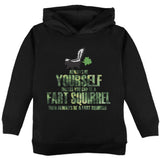 Always Be Yourself Fart Squirrel Black Adult Hoodie