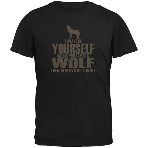 Always Be Yourself Wolf Black Youth T-Shirt