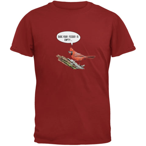 Dude You're All Out Cardinal Adult T-Shirt
