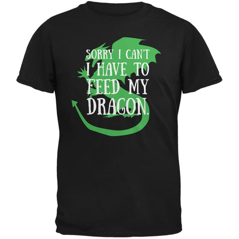 Have To Feed My Dragon Black Adult T-Shirt