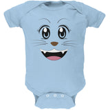 Anime Cat Face Neko Light Blue Soft Baby One Piece