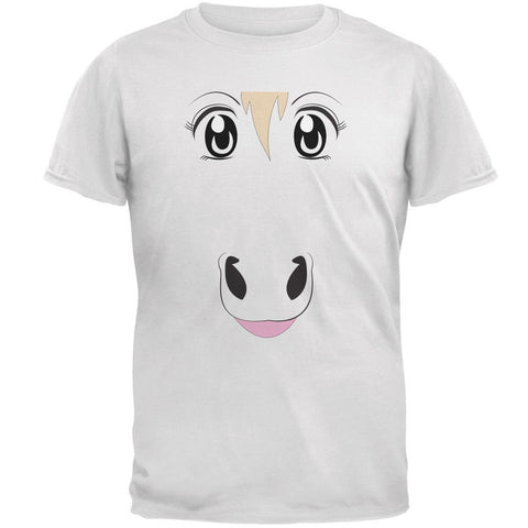 Anime Horse Face Uma White Adult T-Shirt
