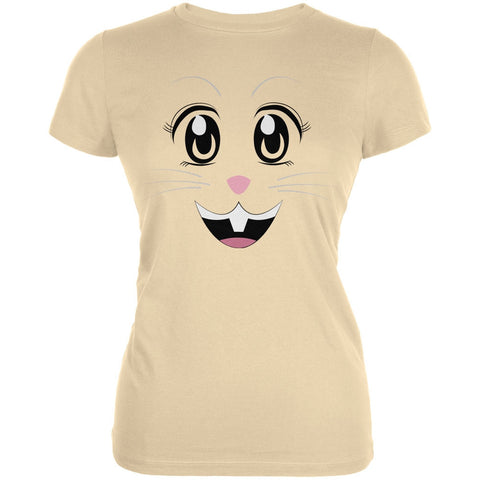 Anime Rabbit Face Usagi Cream Juniors Soft T-Shirt
