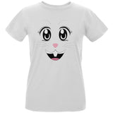 Anime Rabbit Face Usagi White Womens Organic T-Shirt