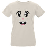 Anime Rabbit Face Usagi White Womens Organic T-Shirt