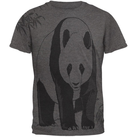 Panda Bamboo All Over Dark Heather Soft Adult T-Shirt