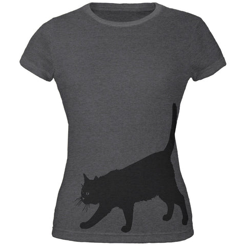 Bombay Cat Sneaking All Over Dark Heather Juniors Soft T-Shirt