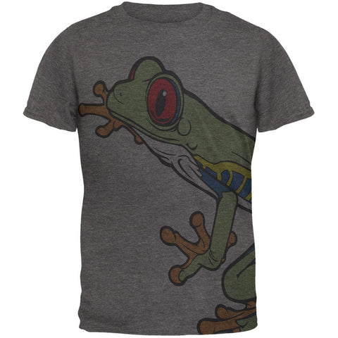 Big Tree Frog All Over Dark Heather Soft Adult T-Shirt