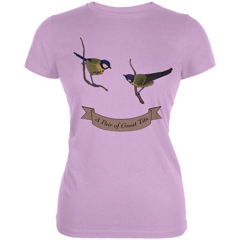Pair of Great Tits Lilac Juniors Soft T-Shirt