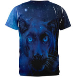 Black Leopard Night Sky All Over Adult T-Shirt