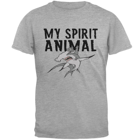 My Spirit Animal Hammerhead Shark Heather Grey Soft Adult T-Shirt
