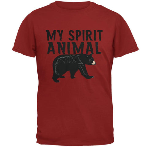 My Spirit Animal Bear Cardinal Red Adult T-Shirt