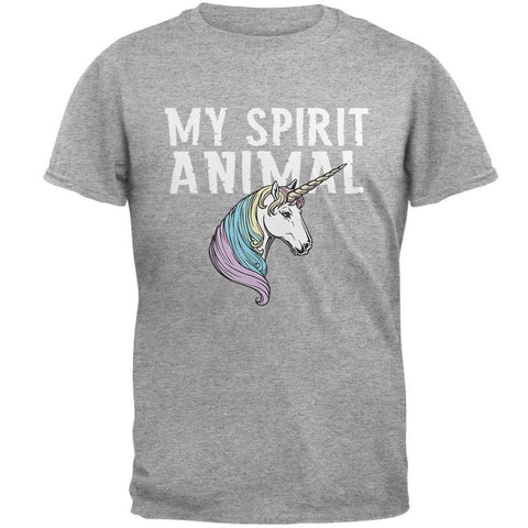 My Spirit Animal Unicorn Heather Grey Adult T-Shirt