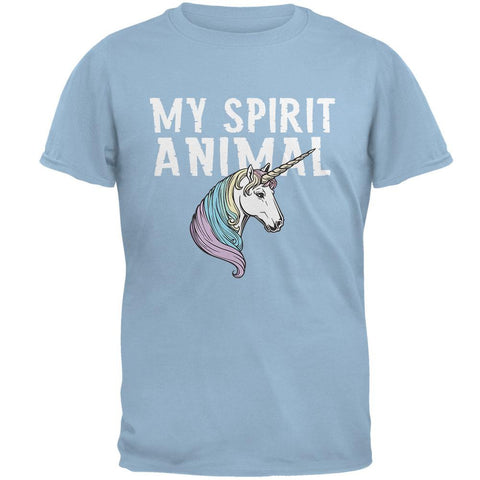 My Spirit Animal Unicorn Light Blue Adult T-Shirt