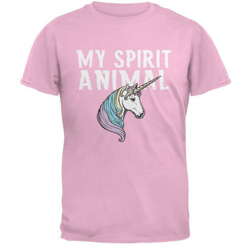 My Spirit Animal Unicorn Light Pink Adult T-Shirt