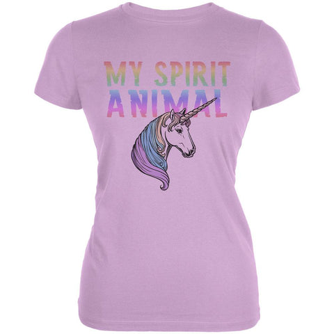 My Spirit Animal Unicorn Lilac Juniors Soft T-Shirt