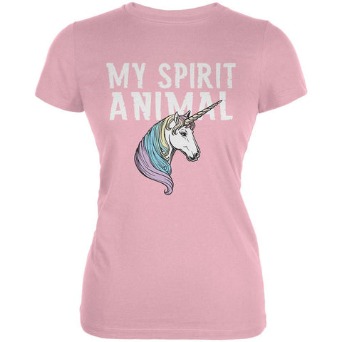 My Spirit Animal Unicorn Pink Juniors Soft T-Shirt