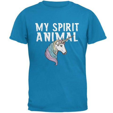 My Spirit Animal Unicorn Sapphire Blue Adult T-Shirt