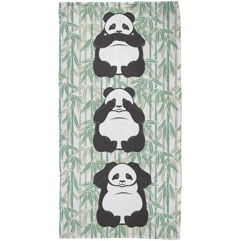 Panda No Evil All Over Beach Towel