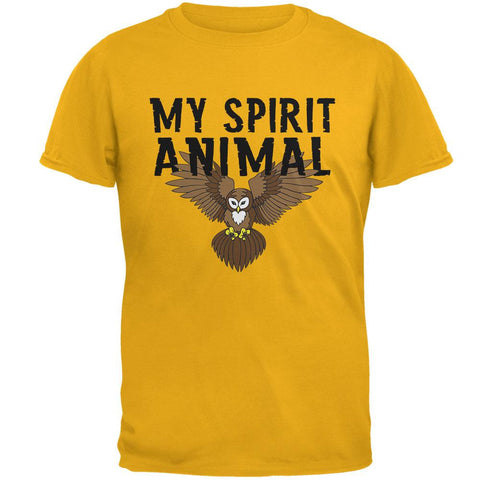 My Spirit Animal Owl Gold Adult T-Shirt