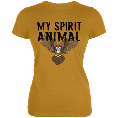 My Spirit Animal Owl Mustard Yellow Juniors Soft T-Shirt