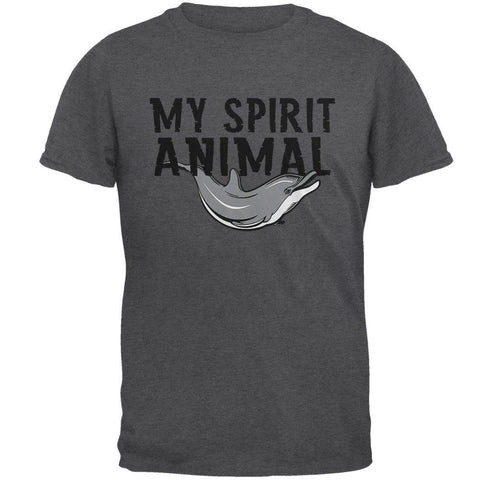 My Spirit Animal Dolphin Dark Heather Adult T-Shirt