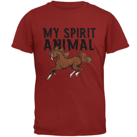 My Spirit Animal Horse Cardinal Red Adult T-Shirt