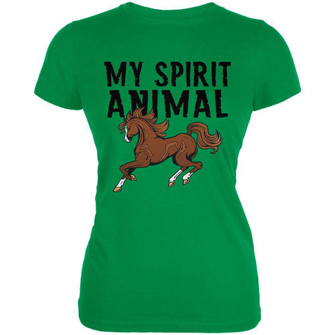My Spirit Animal Horse Irish Green Juniors Soft T-Shirt