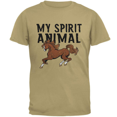 My Spirit Animal Horse Tan Adult T-Shirt