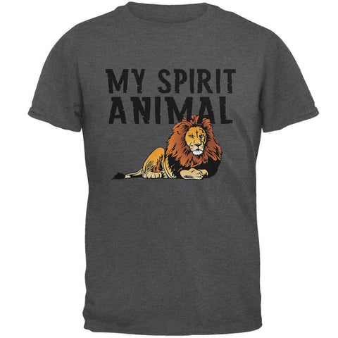 My Spirit Animal Lion Dark Heather Adult T-Shirt