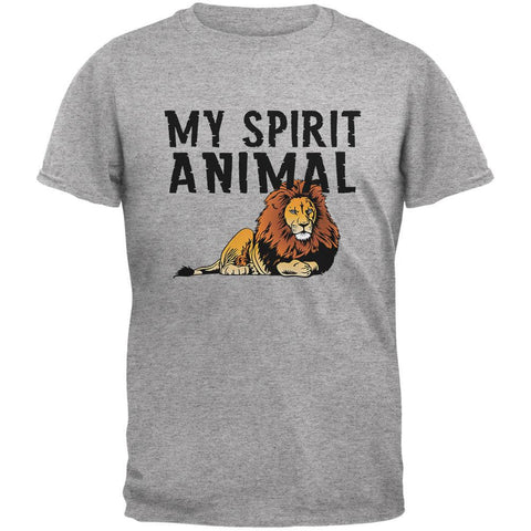 My Spirit Animal Lion Heather Grey Youth T-Shirt