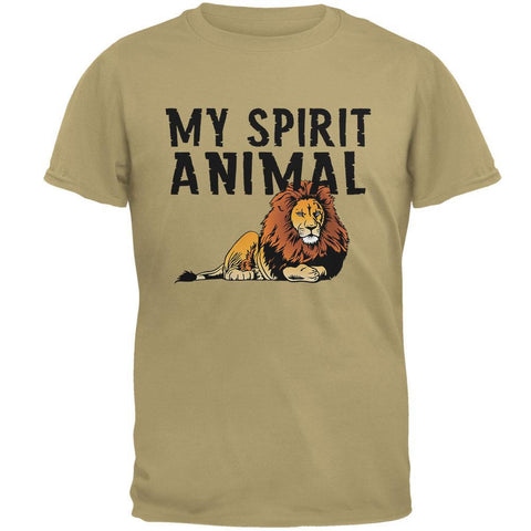 My Spirit Animal Lion Tan Adult T-Shirt