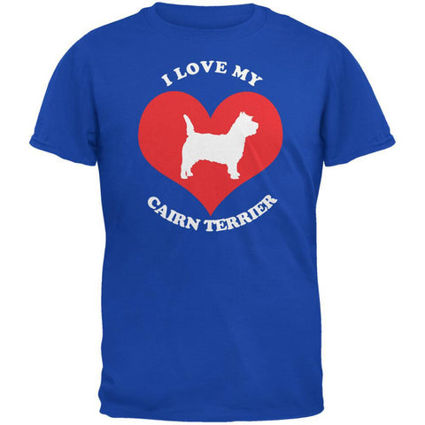 Valentines I Love My Cairn Terrier Royal Adult T-Shirt