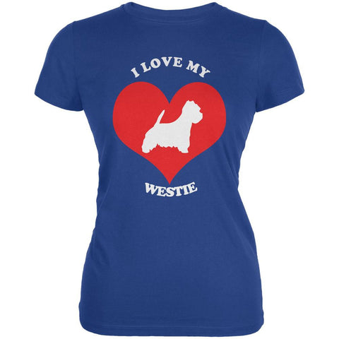 Valentines I Love My Westie Royal Juniors Soft T-Shirt