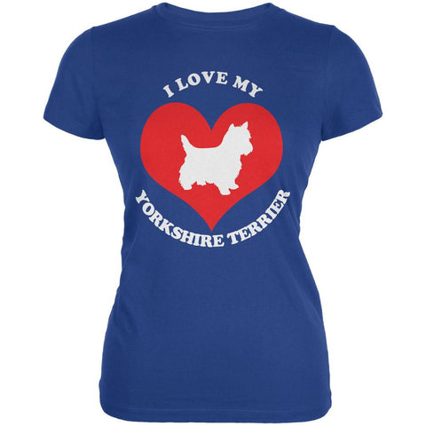 Valentines I Love My Yorkshire Terrier Royal Juniors Soft T-Shirt