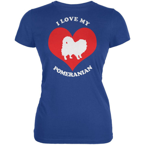 Valentines I Love My Pomeranian Royal Juniors Soft T-Shirt
