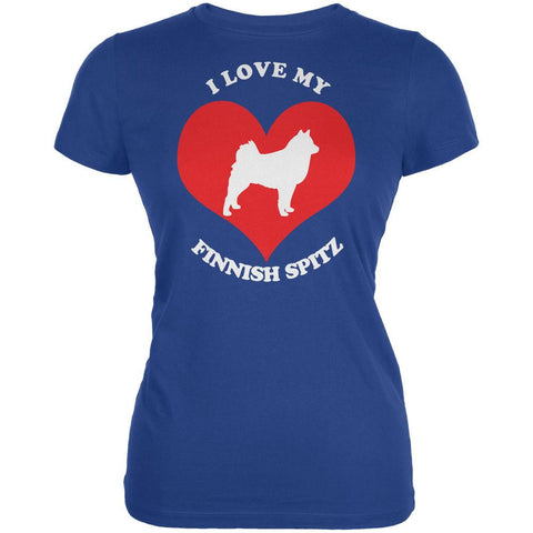 Valentines I Love My Finnish Spitz Royal Juniors Soft T-Shirt