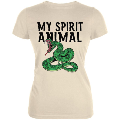 My Spirit Animal Snake Cream Juniors Soft T-Shirt