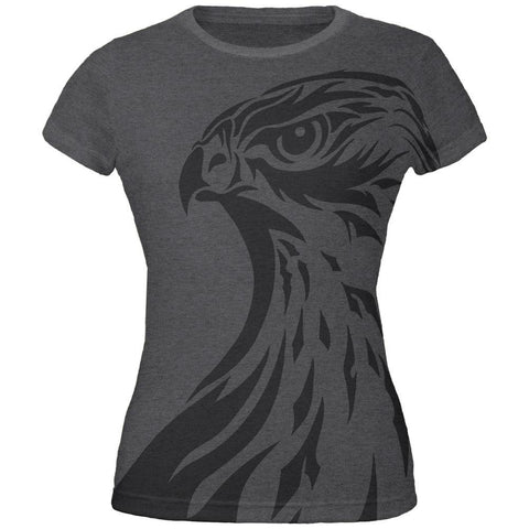 Tribal Hawk All Over Dark Heather Juniors Soft T-Shirt