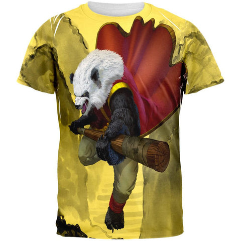 Panda Warrior All Over Adult T-Shirt