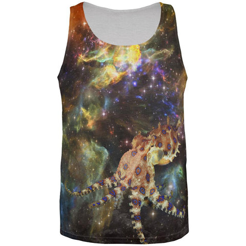 Blue Ringed Octopus IN SPACE All Over Adult Tank Top