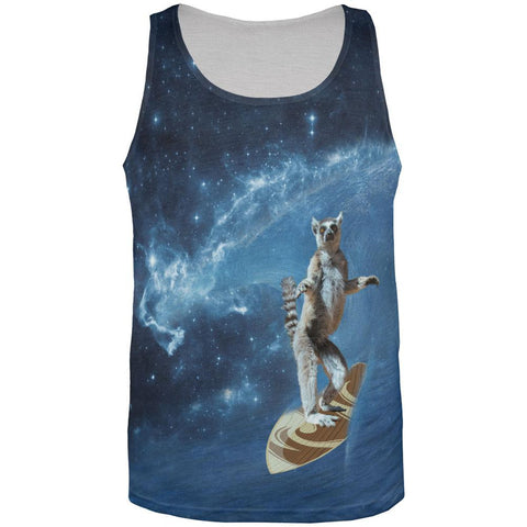 Surfing Lemur IN SPACE All Over Adult Tank Top