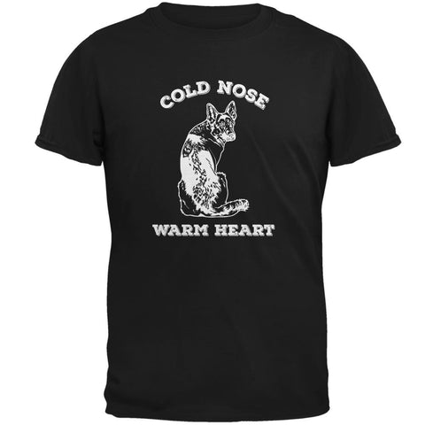 Cold Nose Warm Heart German Shepherd Black Adult T-Shirt
