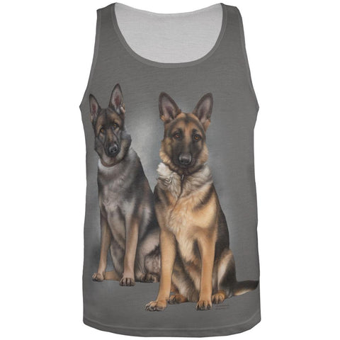 German Shepherds Live Forever All Over Adult Tank Top