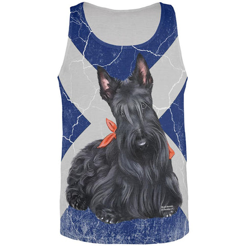 Scottish Terrier Live Forever All Over Adult Tank Top