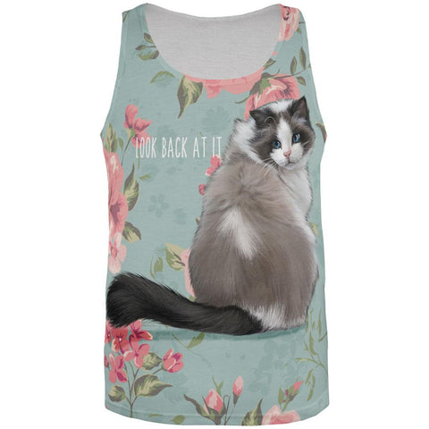 Look Back Cat All Over Adult Tank Top