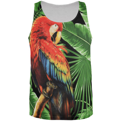 Tropical Parrot All Over Adult Tank Top