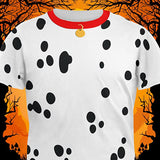 Halloween Costume Dalmatian with Red Collar All Over Mens Costume T Shirt